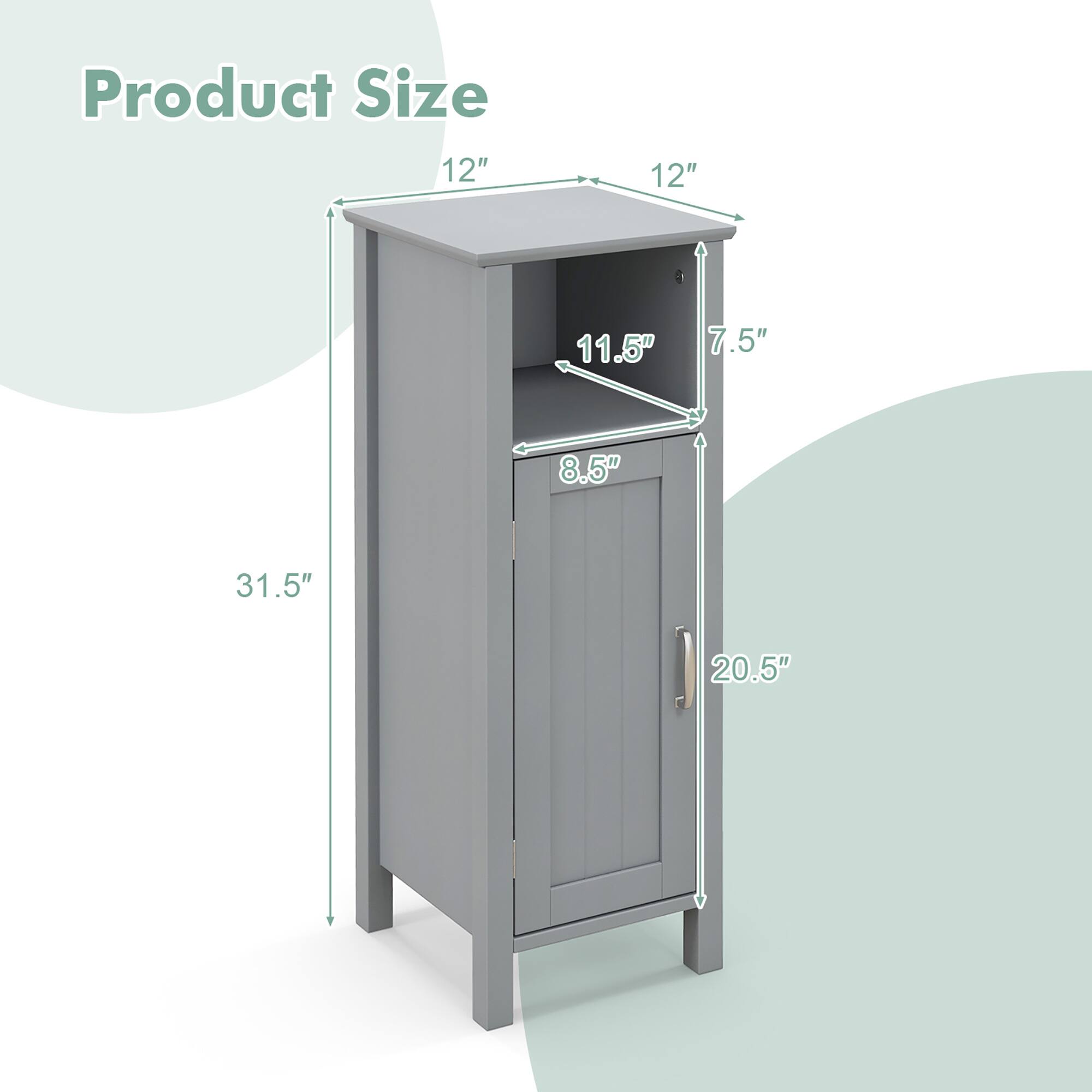 Product Size: 12" x 12" x 31.5" x 20.5" x 11.5" x 8.5" x 7.5"