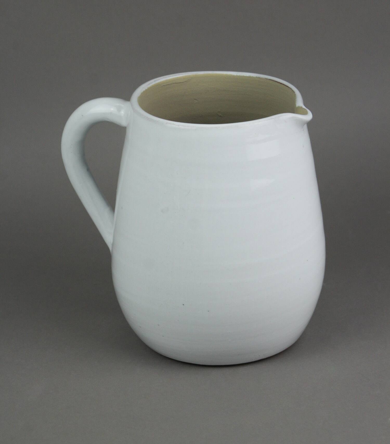 Alt View 2. Things2Die4 - White Ceramic Vintage Finish Family Tree Design Decorative Pitcher - White.