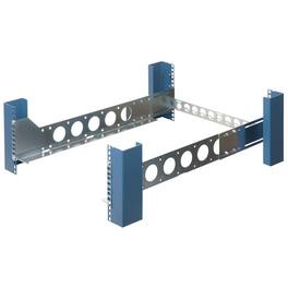 RackSolutions - 3U Universal Rail 31in Depth with Wirebar - 200 lbs Capacity, Compatible with Square, Round, Threaded Hole - Metallic