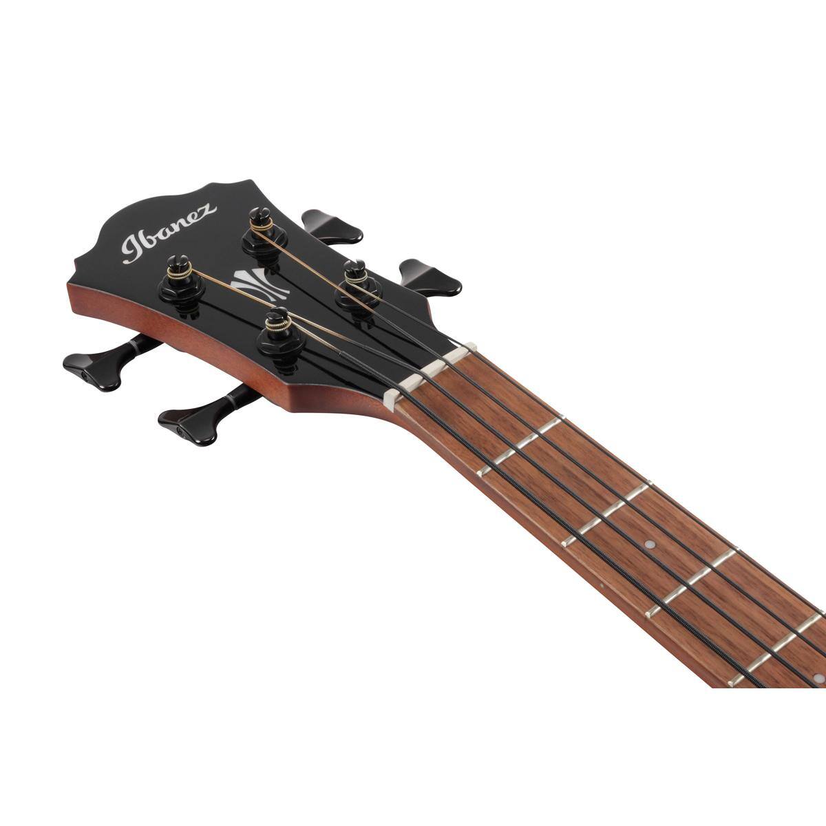 Alt View 7. Ibanez - Ibanez AEG Series AEGB24E Acoustic Electric Bass Guitar, Black High Gloss.