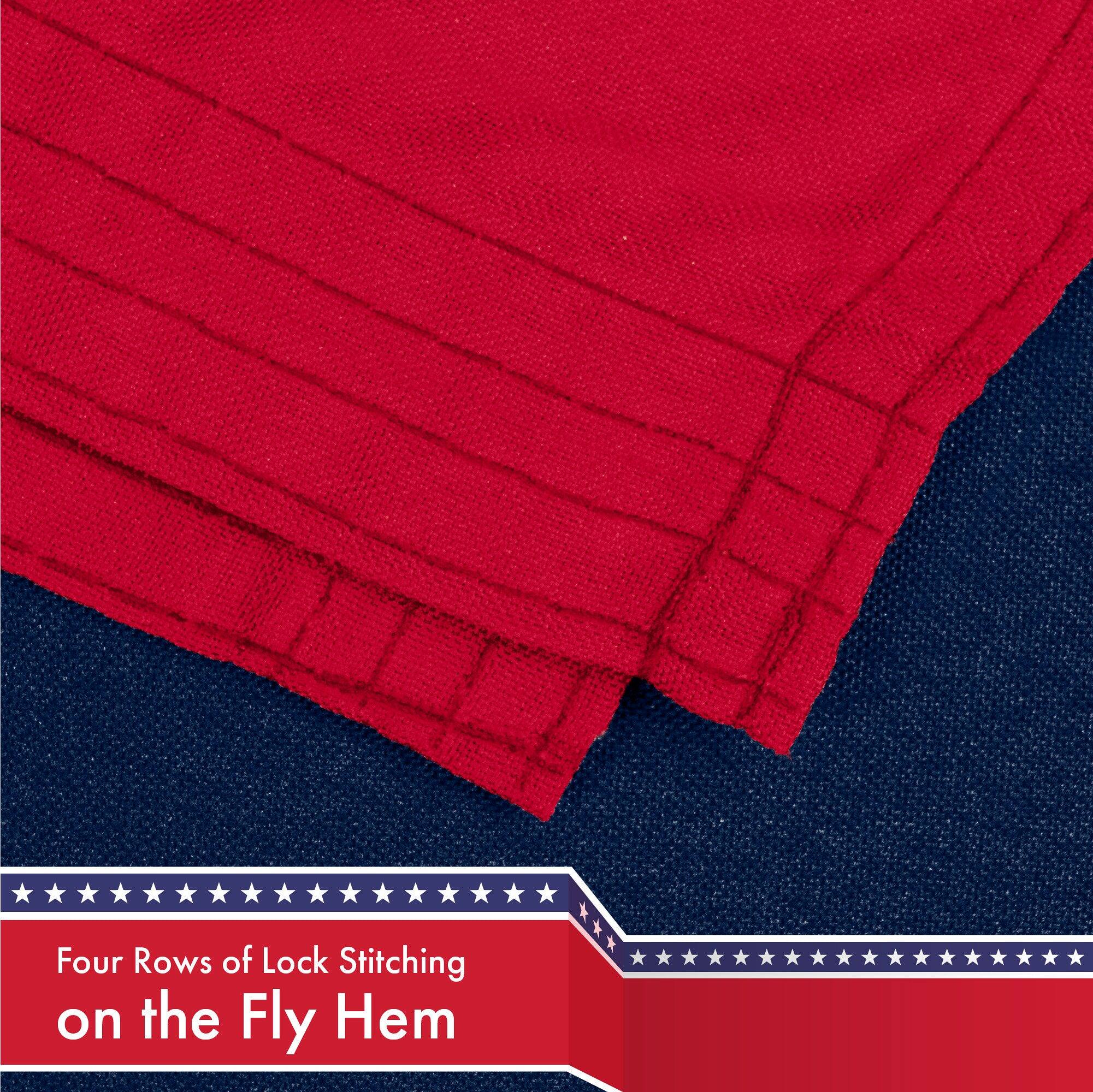 Four Rows of Lock Stitching on the Fly Hem