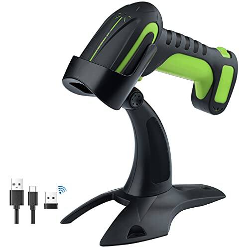 Tera - Pro 2D Wireless Barcode Scanner IP66 2500mAh Battery Bar Code Reader with Stand for Warehouse, Retail 8100
