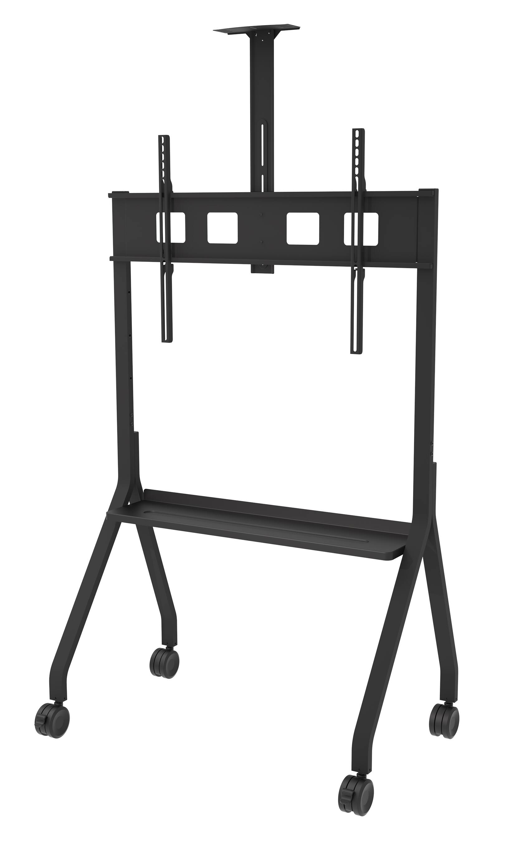 Front. Peerless-AV - Flat Panel Cart For 55" to 75"+ Displays - Black.
