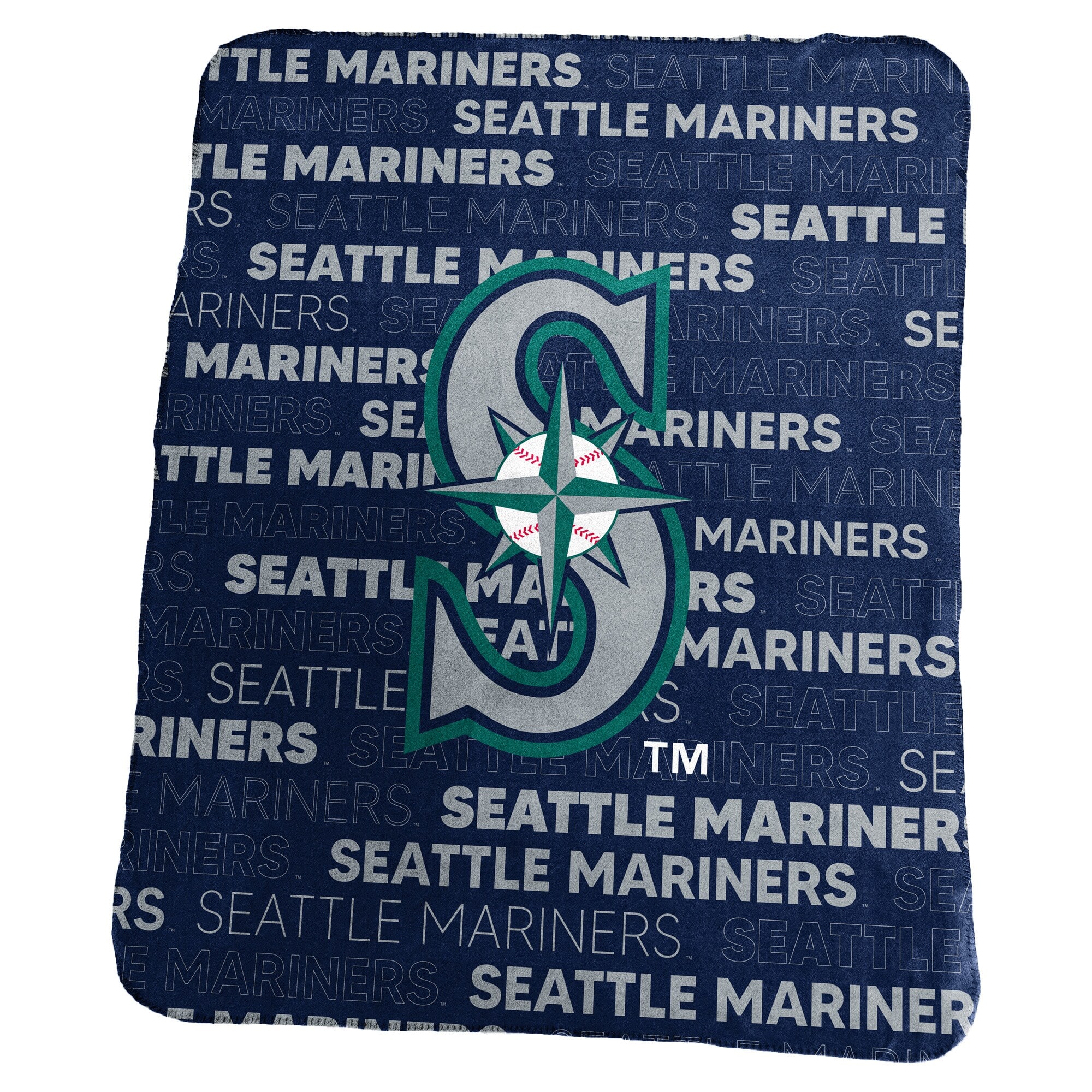 Logo Brands - Seattle Mariners 50" x 60" Classic Fleece Throw Blanket - Multicolor