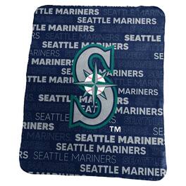 Logo Brands - Seattle Mariners 50" x 60" Classic Fleece Throw Blanket - Multicolor