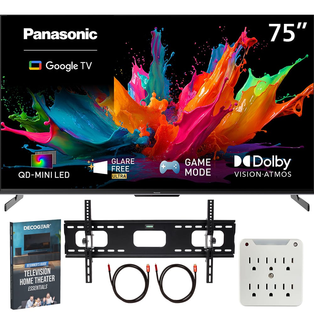 Bundle - Panasonic - 75" W85C 4K 3840x2160 60Hz QD-Mini LED Google TV (2026) + Mount + Guide Package