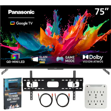 Panasonic
75"
Google TV
QD-MINI LED
GLARE FREE ULTRA
GAME MODE
Dolby VISION ATMOS
DECOGEAR
BEGINNER'S GUIDE TELEVISION HOME THEATER ESSENTIALS