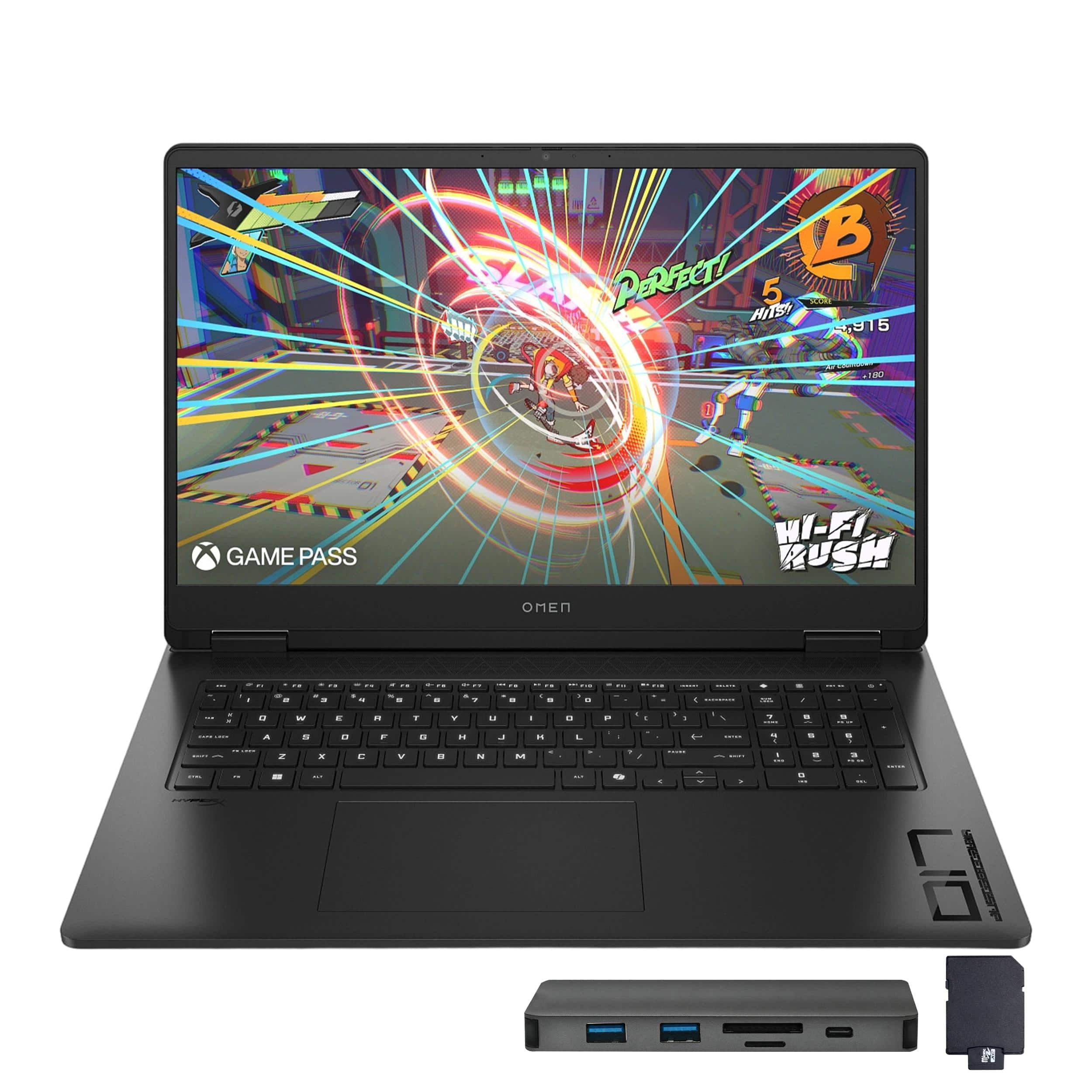 HP - Omen 17.3" Gaming Laptop,RTX 5060,Ryzen AI 9 365,16GB RAM,1TB SSD+1TB Dock Set,Backlit,Win 11 - Black