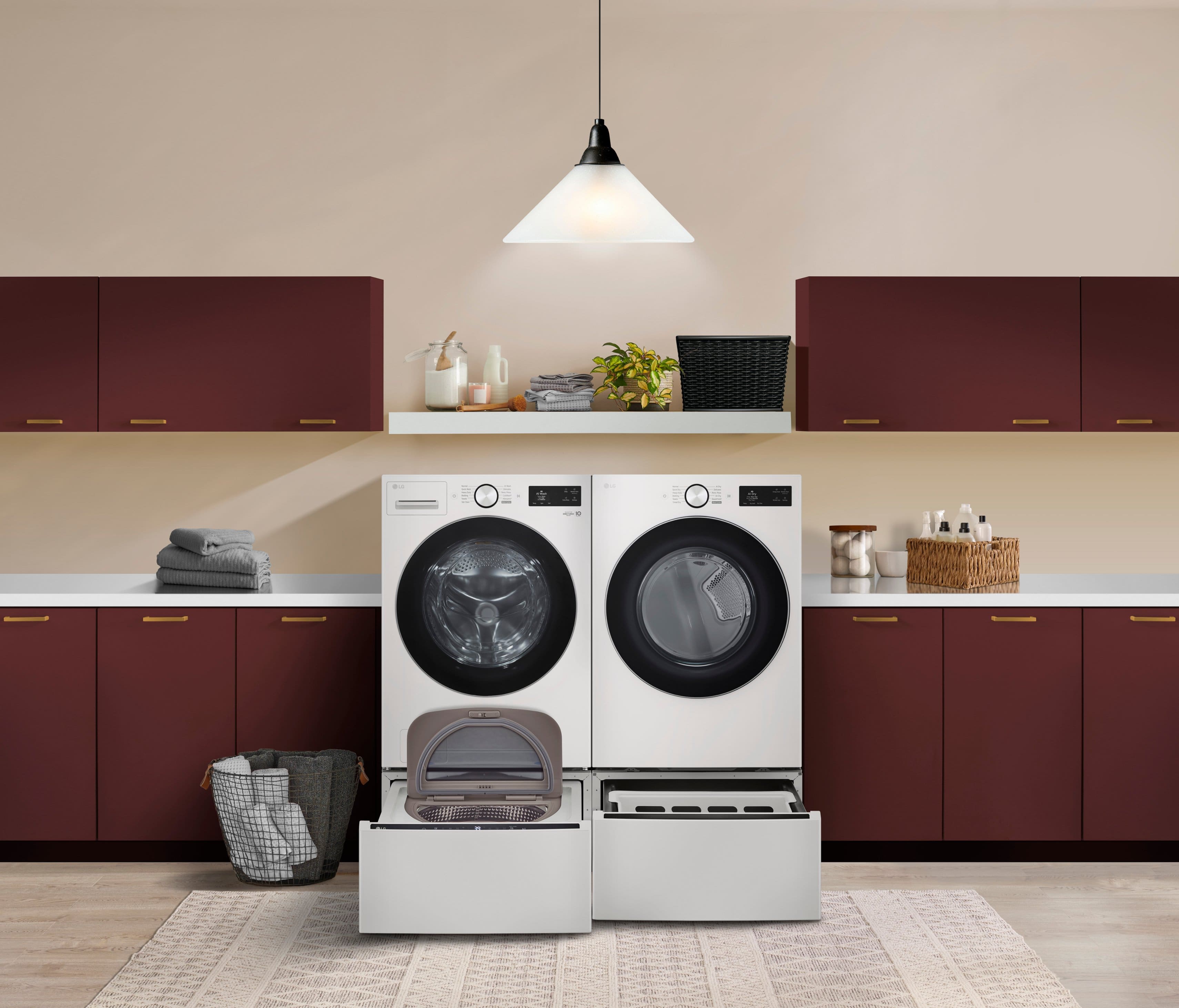 Alt View 21. LG - 7.4 Cu. Ft. Stackable Smart Electric Dryer with Steam and AI Sensor Dry - Alpine White.