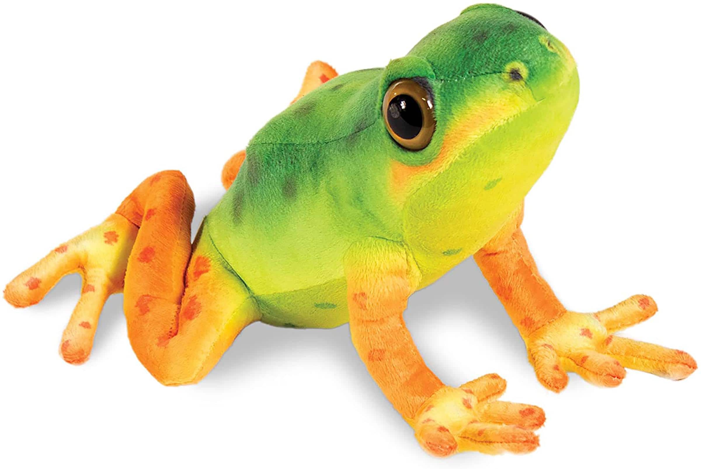 Underwraps - Real Planet Arrow Posion Frog Polka Dot 15 Inch Realistic Soft Plush - Green