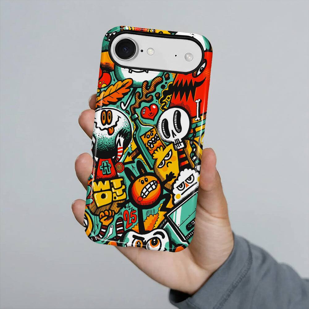 Alt View 3. BUBM - Smartphone Case for iPhone - 2-Layer Durable Smartphone Protection Case - Playful Chaos - Playful Chaos for iPhone Air.
