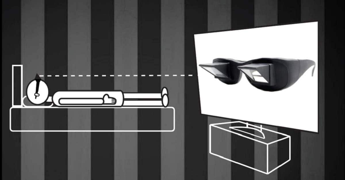 Stamp n Camp - Lazy Glasses Horizontal Reader Periscope Mirror - Watch TV in Bed - Black