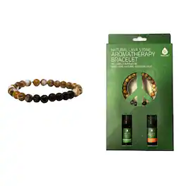 Pursonic - Lava stone Bracelet with Peppermint & Sweet Orange essential oils - Multicolor