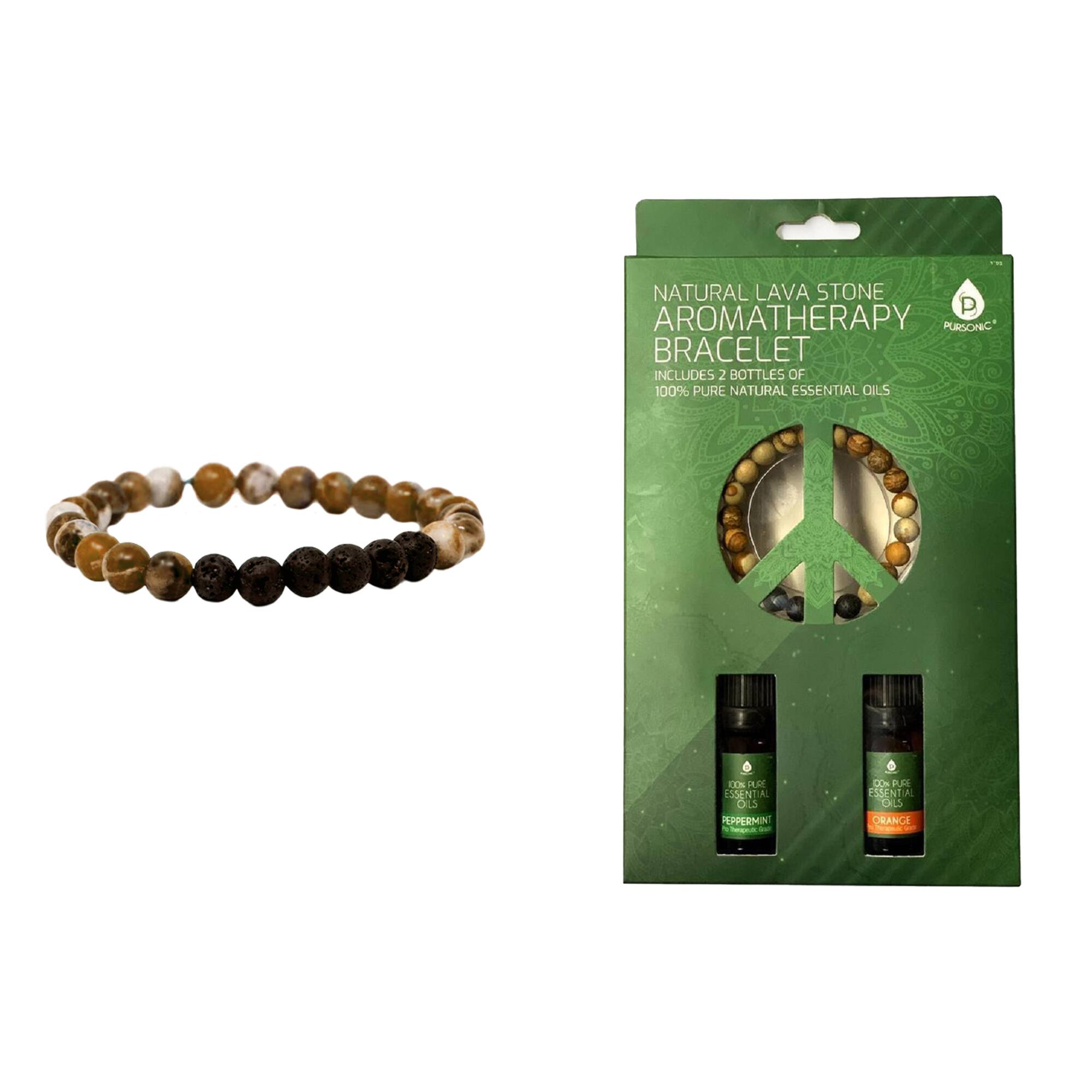 NATURAL LAVA STONE AROMATHERAPY PURSONIC BRACELET INCLUDES 2 BOTTLES OF 100% PURE NATURAL ESSENTIAL OILS

CONCESSENTIAL OILS

PEPPERMINT - CON PUL ESSENTIAL OIL

GRANCE - CON PUL ESSENTIAL OIL