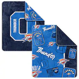 Logo Brands - Oklahoma City Thunder 50" x 60" Dream Weave Throw Blanket - Blue