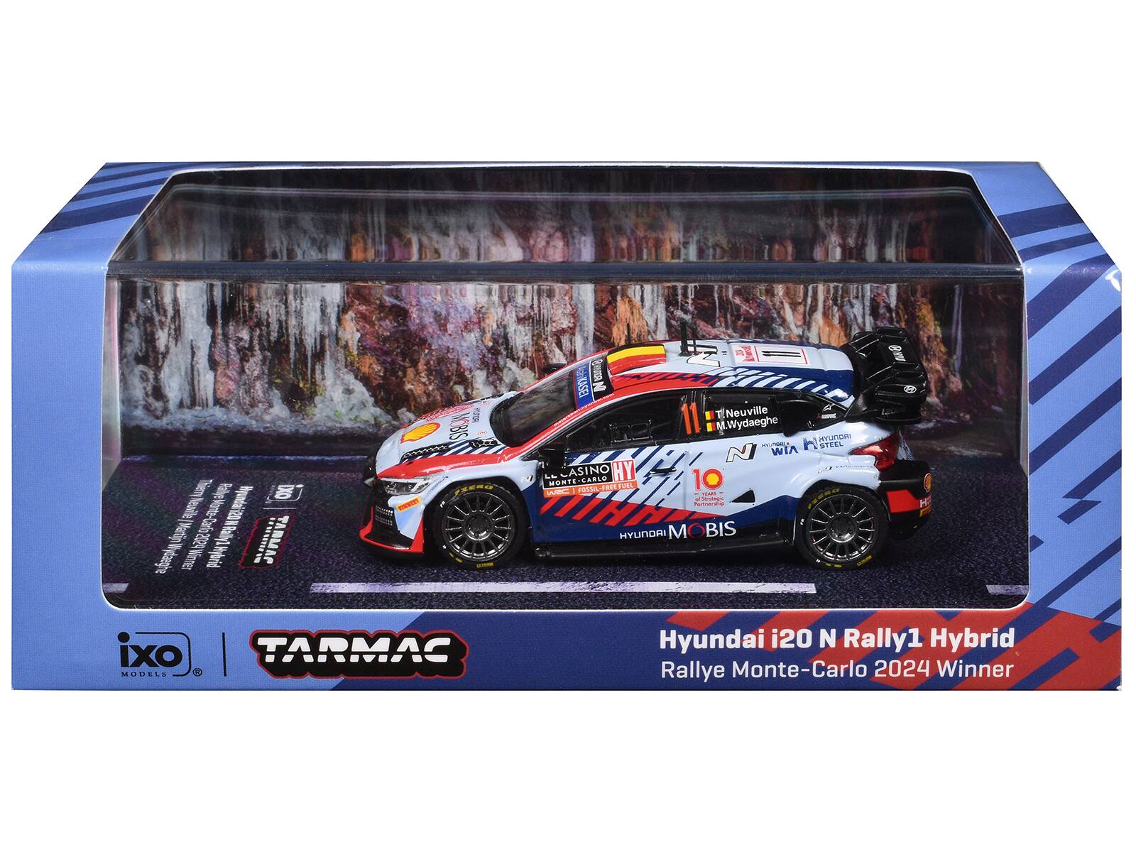 OX) Martin Carlo Raily2 2024 Wydaeghe Winner Hydrid 18 P V

EXECO
MOBOS
KI Neaning 11 Neuville .Wydaeghe WIA FT MONTE-CARLO CASINO HY 10 FREE FUSS wec 1 FOSSIL STARE - Percare HYUNDAI MOBIS
HYUNDAI STEEL
ixo TARMAC MODELS CC

Hyundai i20 N Rally1 Hybrid Rallye Monte-Carlo 2024 Winner