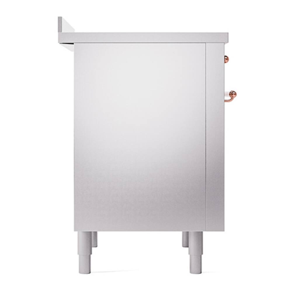 Alt View 6. ILVE - ILVE Nostalgie II Series 36 in. Induction Range with 6 Induction Elements (Copper Trim) - Stainless Steel.