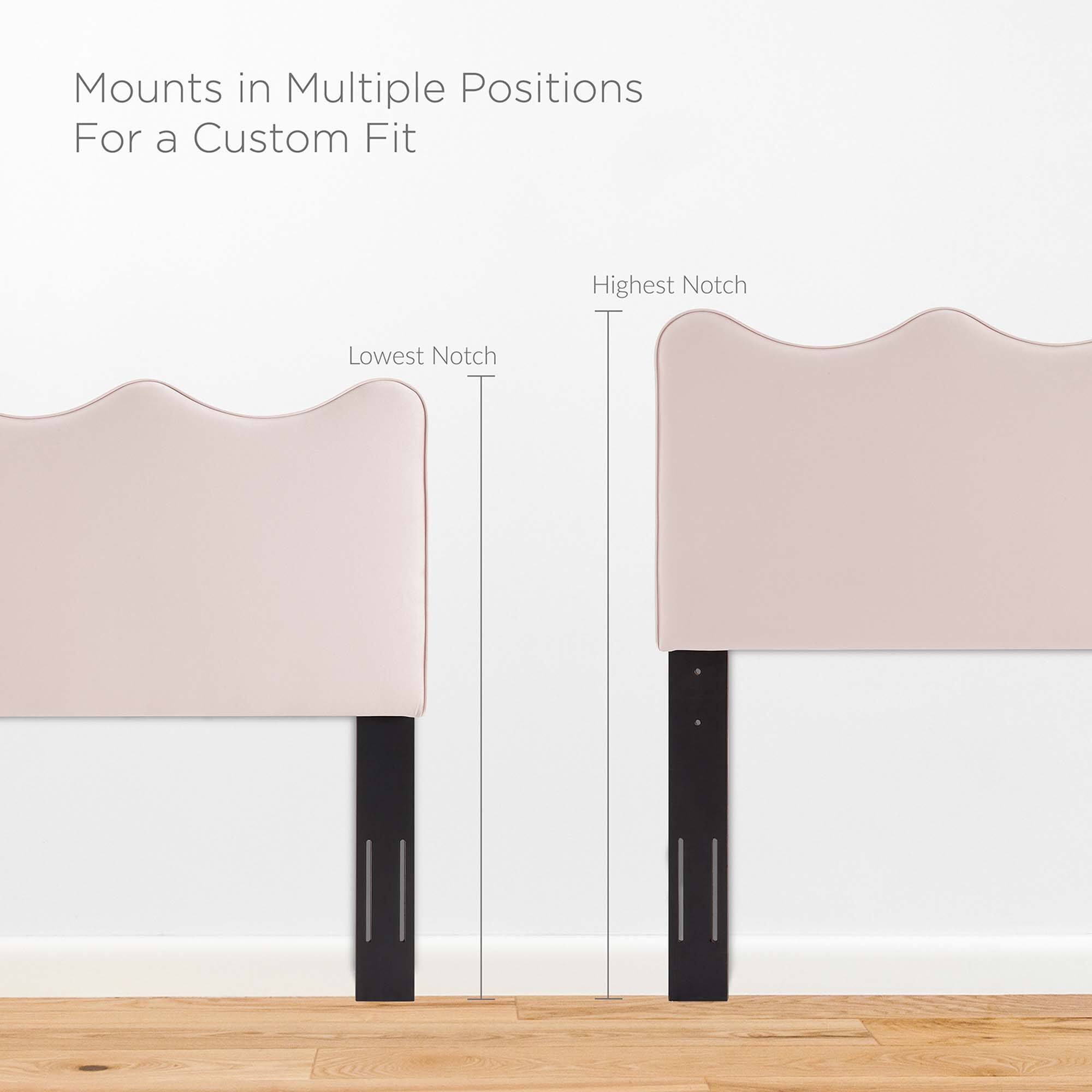 Mounts in Multiple Positions  
For a Custom Fit  

Highest Notch  
Lowest Notch