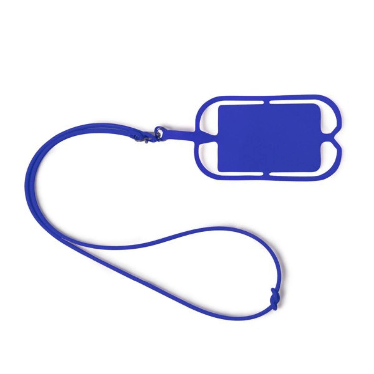 Left. Stock Preferred - Smartphone Silicone Holder with Lanyard - 2 Black, 1 Blue.
