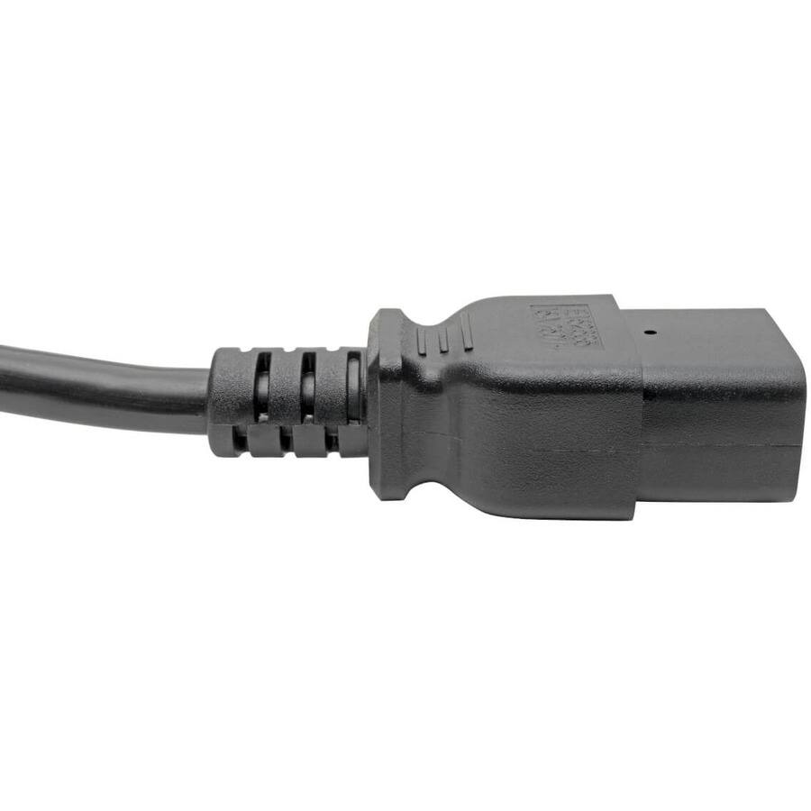 Alt View 2. Tripp Lite - Tripp Lite by Eaton Power Cord C19 to C14 - Heavy-Duty 15A 250V 14 AWG 4 ft. (1.22 m) Black - (IEC-320-C19 to - Black.