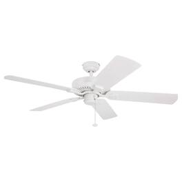 Honeywell - Belmar 52-Inch Outdoor Ceiling Fan, Pull Chain, Tri-Mount - White