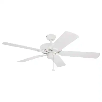 Front. Honeywell - Honeywell Belmar 52-Inch Outdoor Ceiling Fan, Pull Chain, Tri-Mount, White - White.