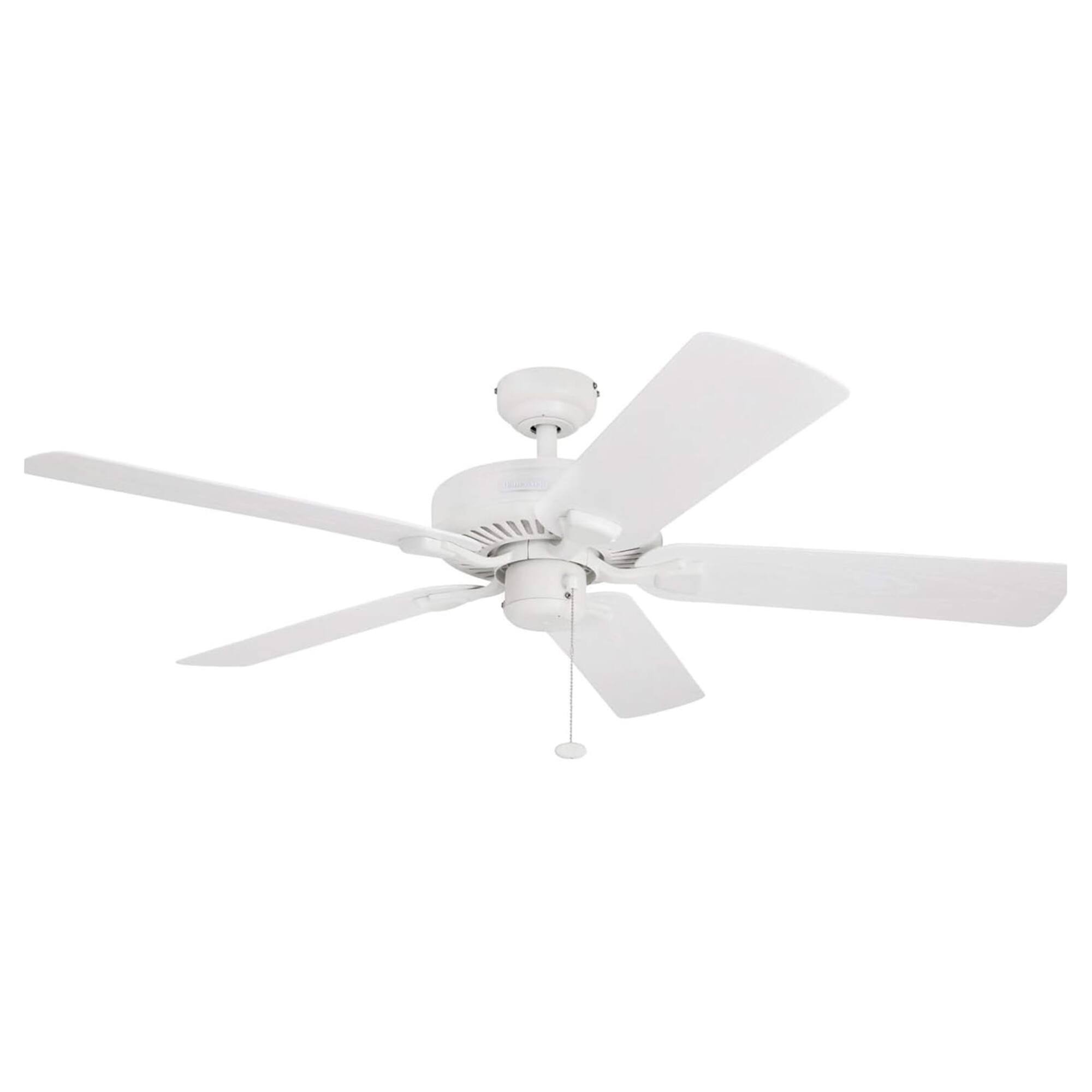 Front. Honeywell - Honeywell Belmar 52-Inch Outdoor Ceiling Fan, Pull Chain, Tri-Mount, White - White.