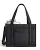 Front. Bagsmart - Boxy Tote Bag for Women, Crossbody Work Bag with Inner Tumbler Pocket, Crush Bow Shoulder Bag for Travel College - Black.