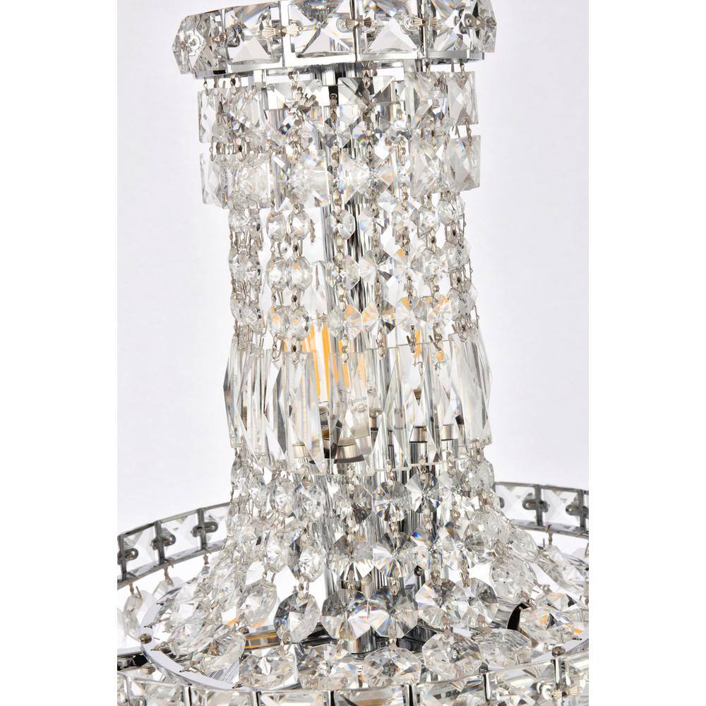 Alt View 3. Elegant Lighting - Tranquil 6 light Chrome Pendant Clear Royal Cut Crystal - Chrome.