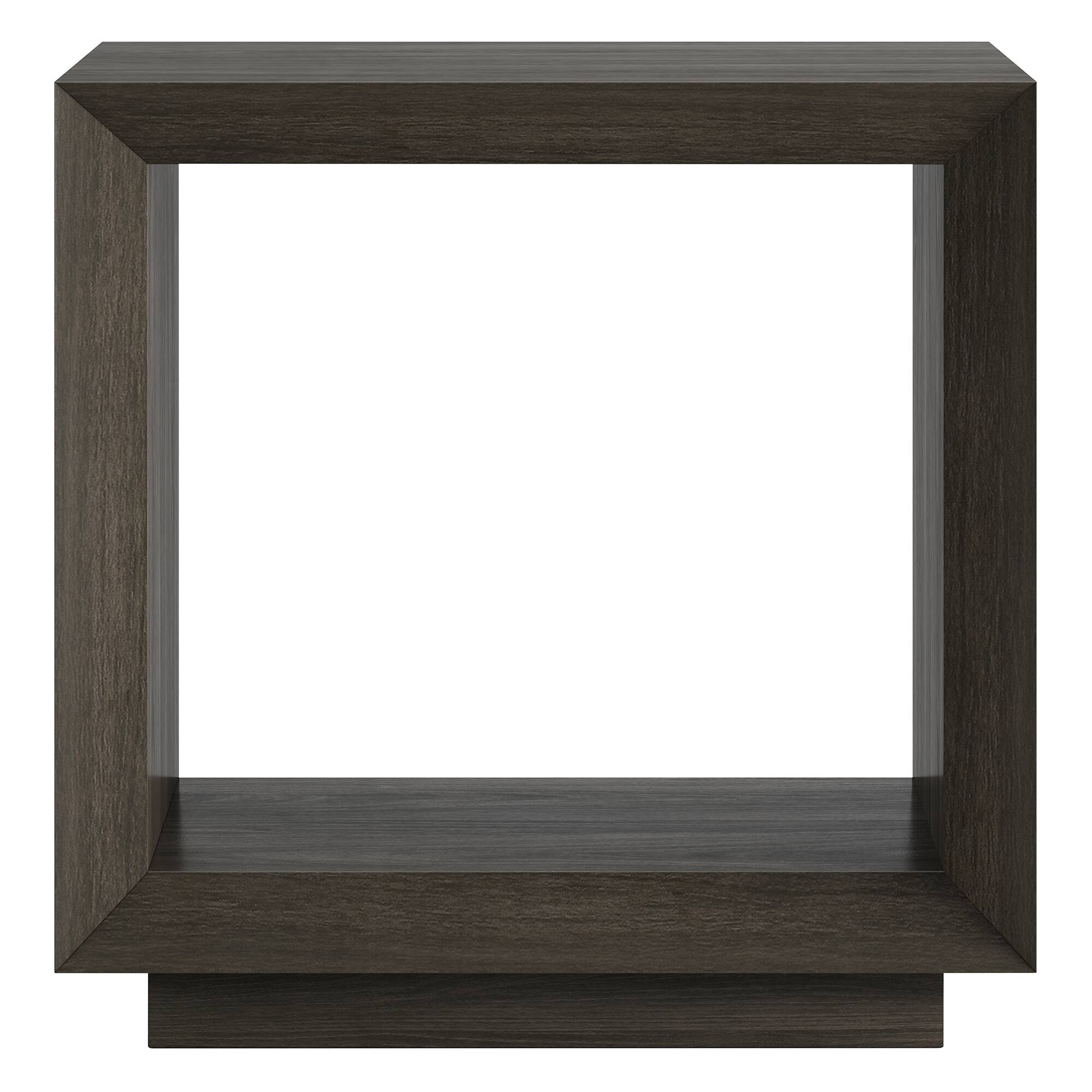 Front. Hudson&Canal - Tannen 22" Wide Rectangular Side Table - Satin Walnut.
