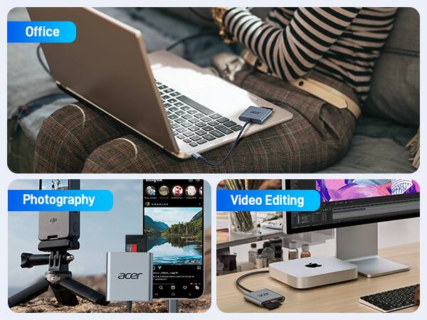 Office  
Photography  
Video Editing