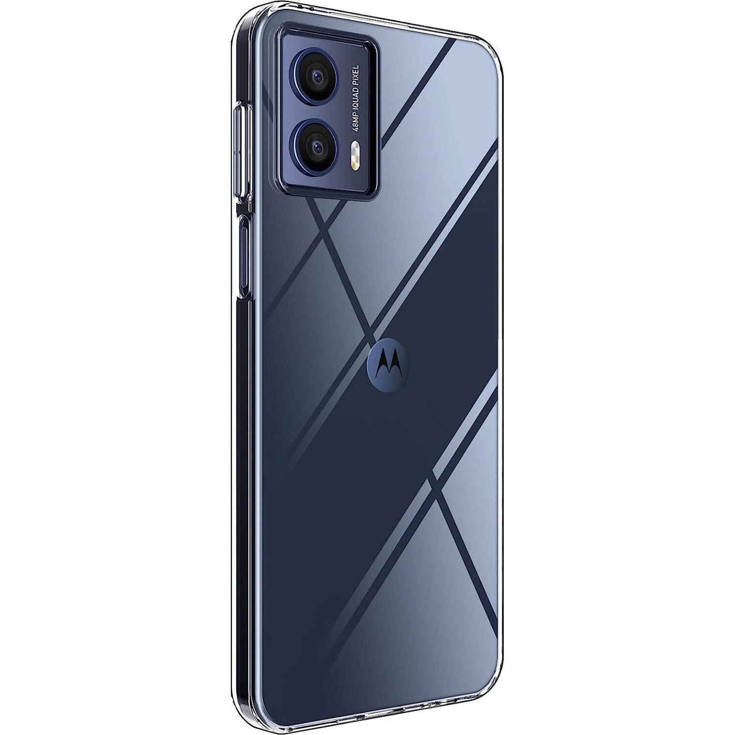 Angle. SaharaCase - Hybrid-Flex Hard Shell Series Case for Motorola G 5G (2023) - Clear.