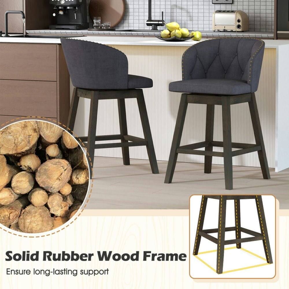 Solid Rubber Wood Frame  
Ensure long-lasting support