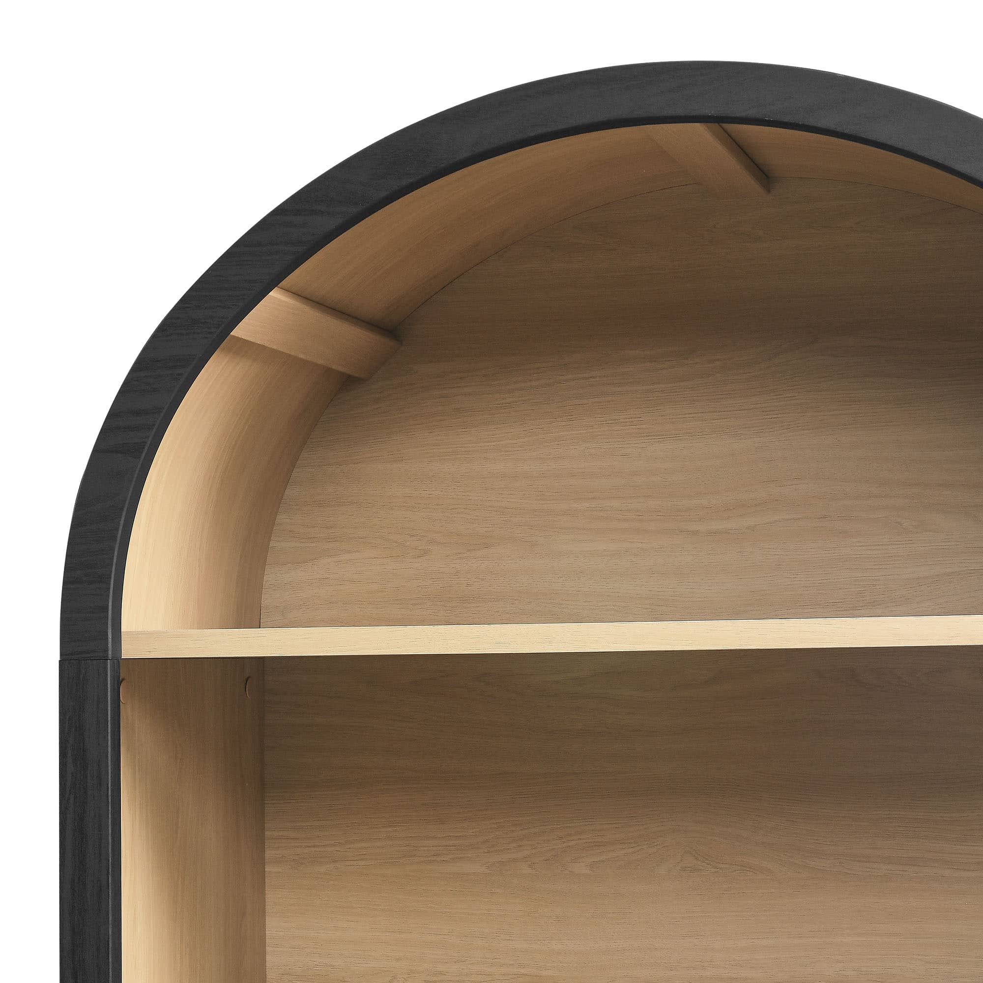 Alt View 4. Modway - Evie Arched Wide Bookcase Display Cabinet by Modway - Black.