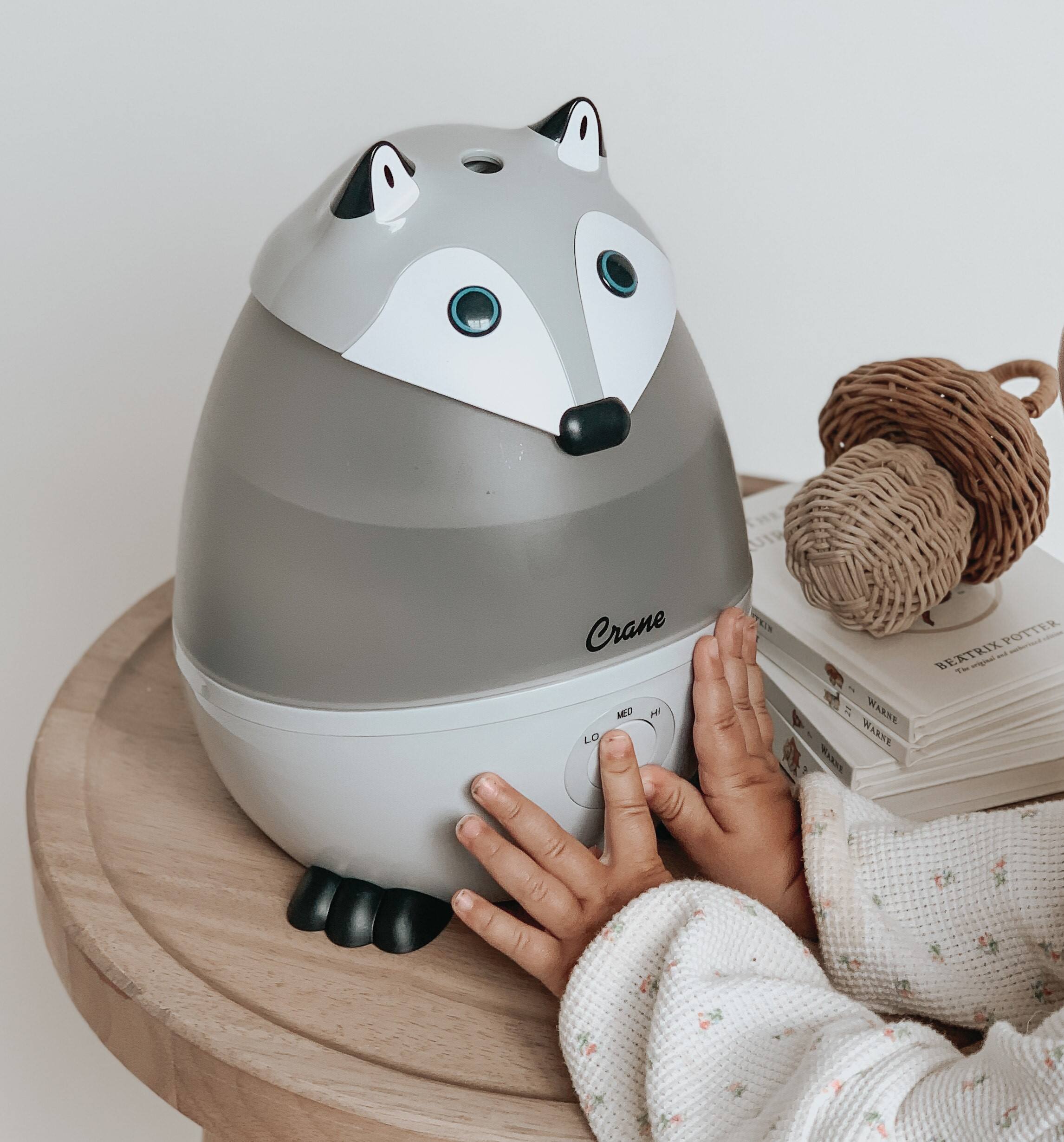 Alt View 11. CRANE - .5 Gal. Adorable Ultrasonic Cool Mist Humidifier Fox - Black/White.