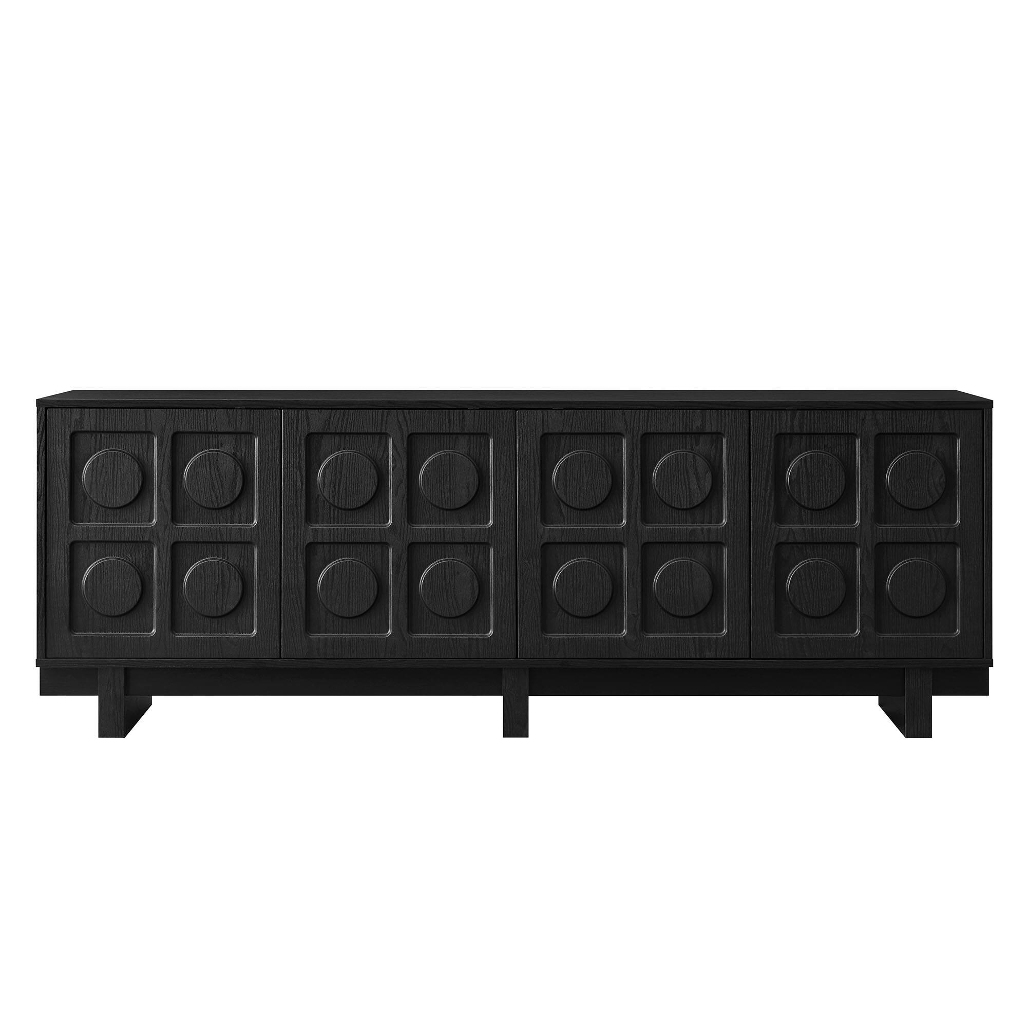 Alt View 4. Modway - Knox 71 Inch TV Stand by Modway - Black.