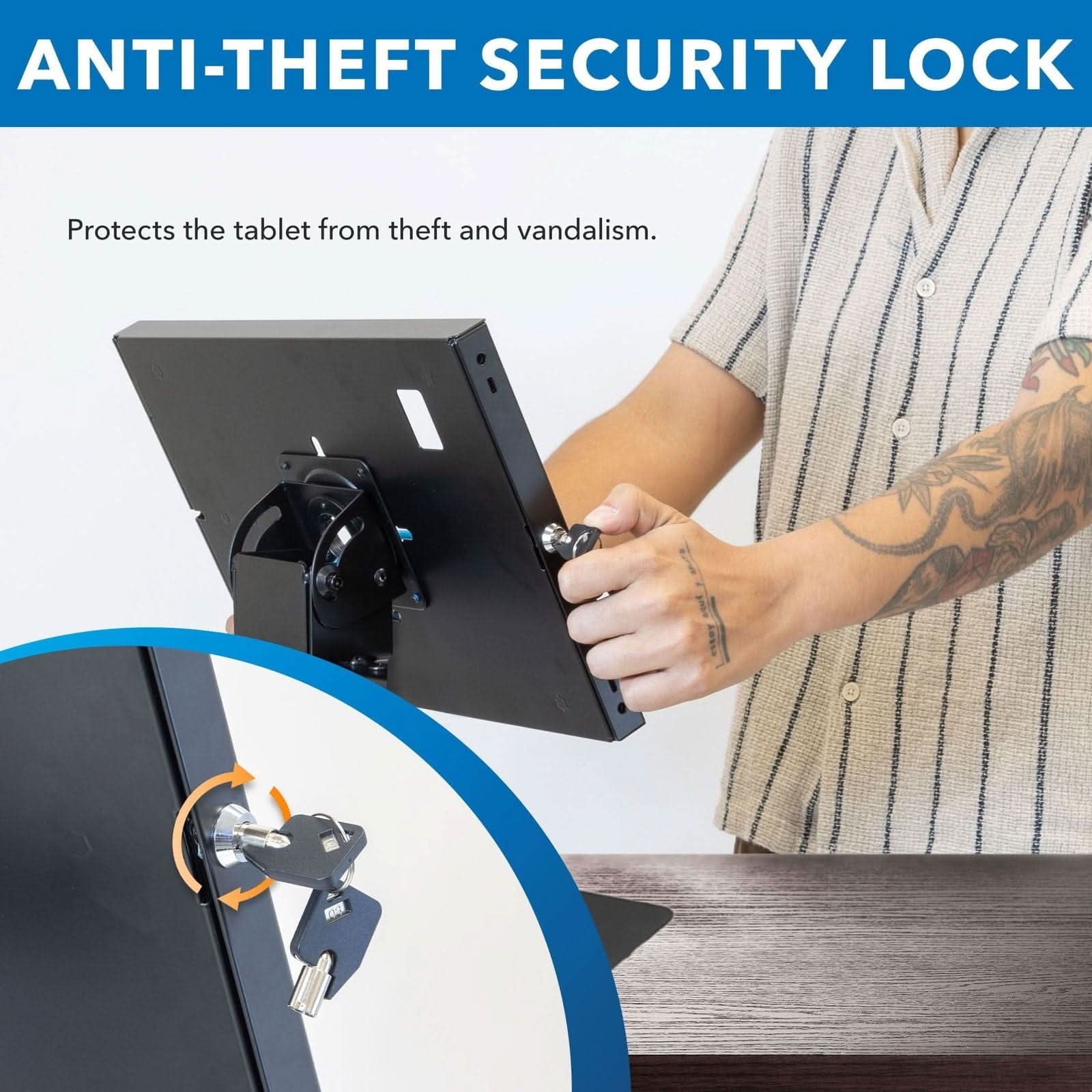 ANTI-THEFT SECURITY LOCK  
Protects the tablet from theft and vandalism.