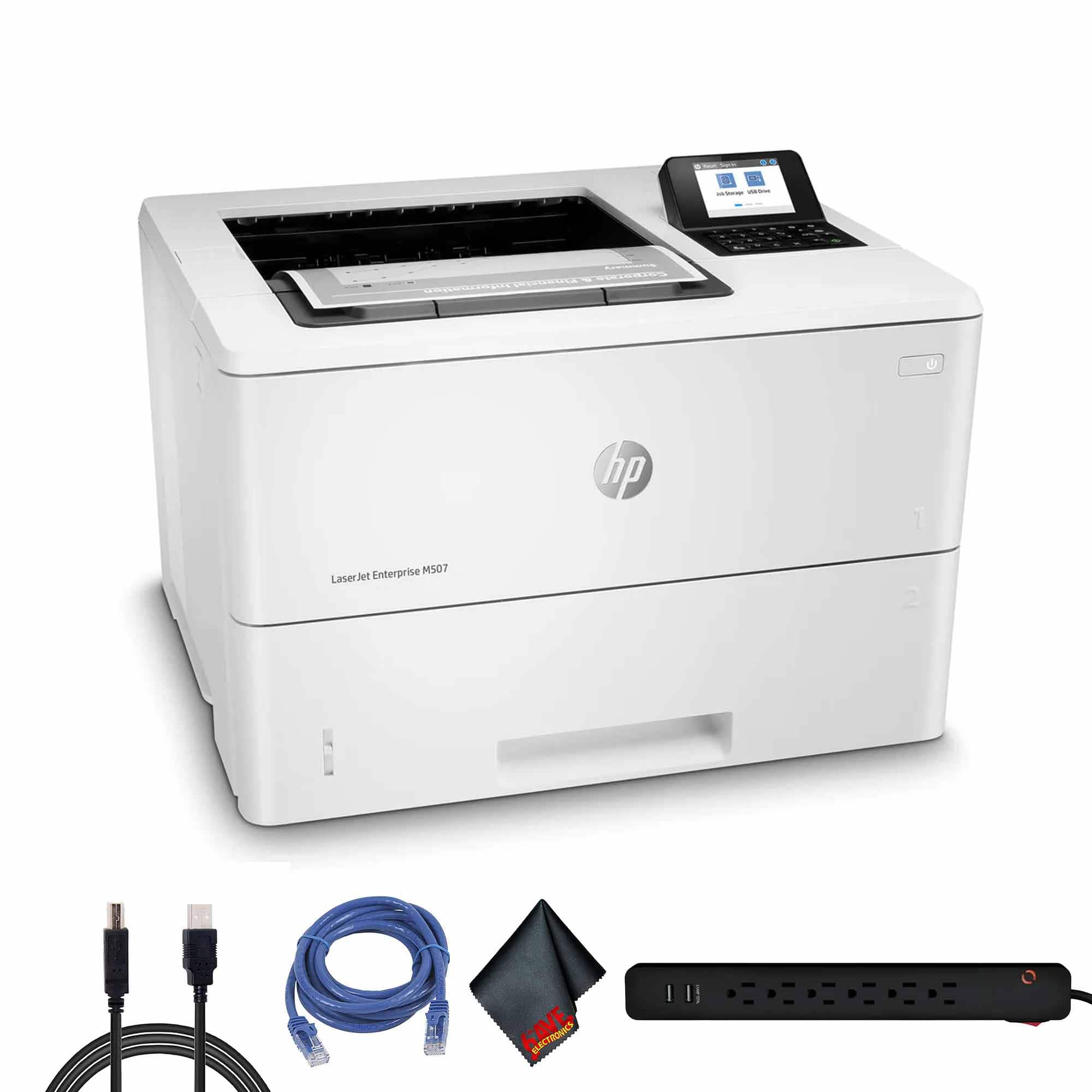HP - LaserJet Enterprise M507dn Monochrome Printer Bundle