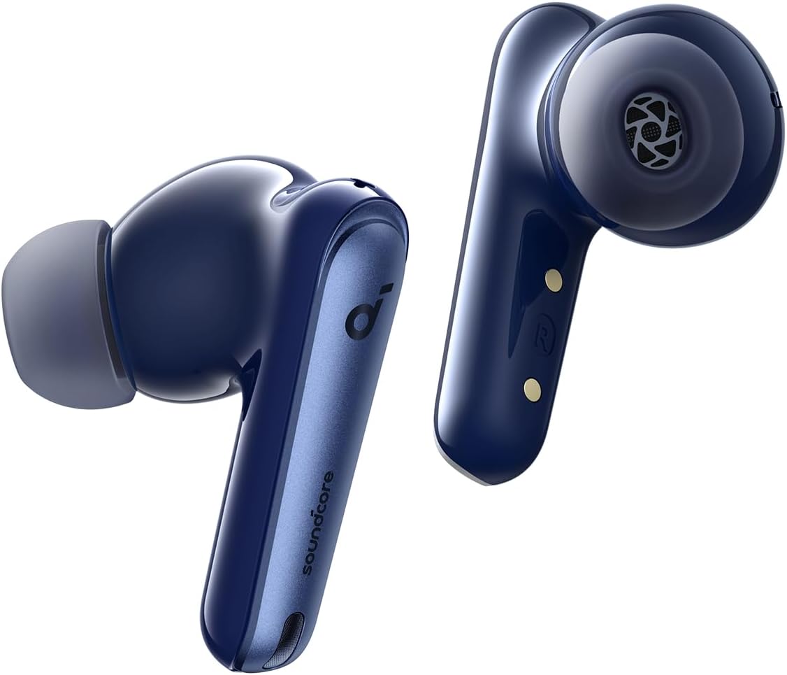 Back. Soundcore - Soundcore - by Anker Liberty 4 NC Noise Canceling True Wireless Earbud Headphones - Blue - Navy Blue.