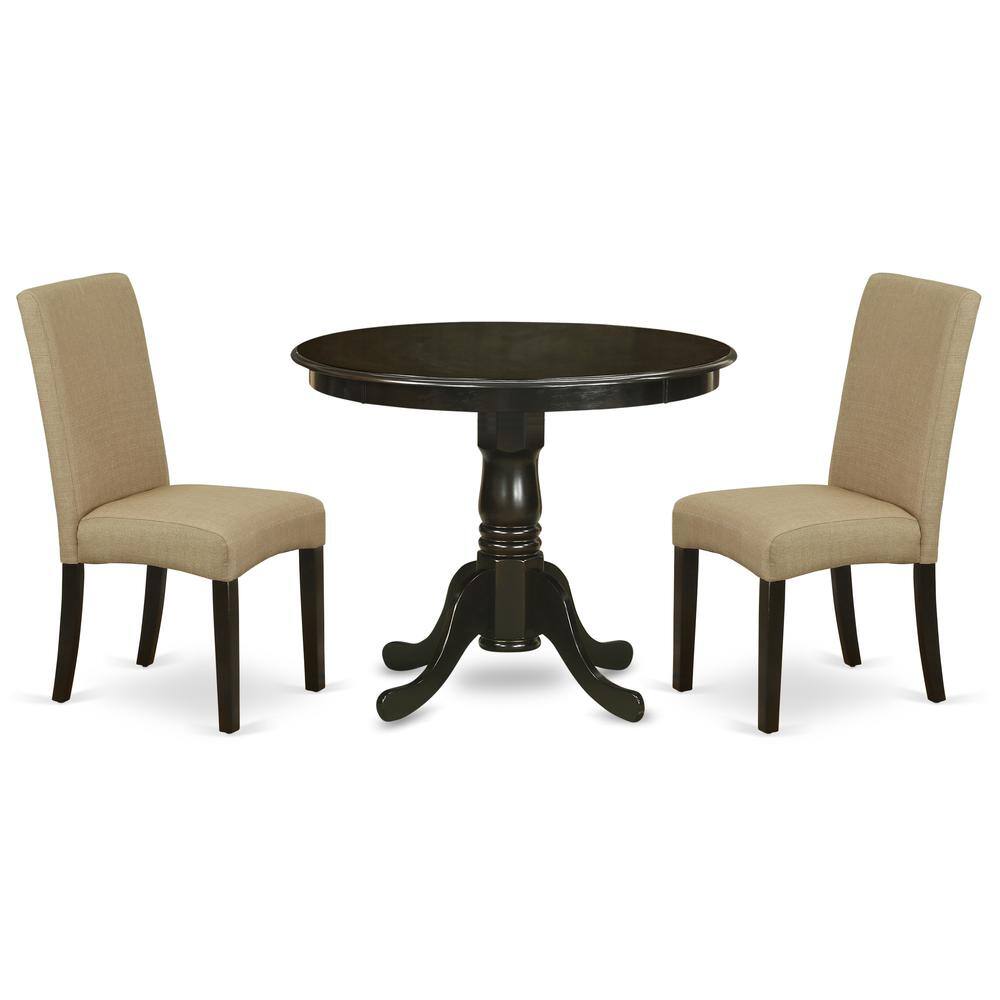 Back. East West Furniture - Dining Room Set Cappuccino - Brown.