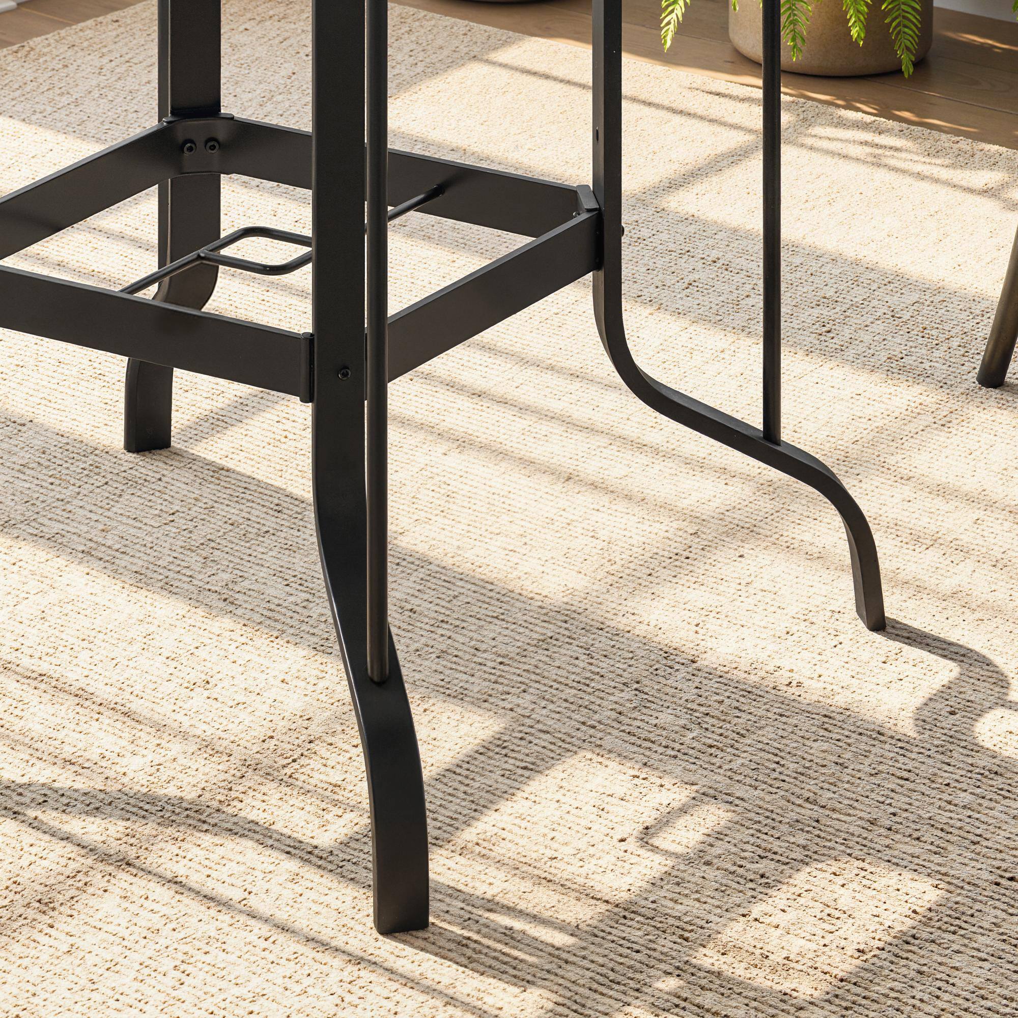 Alt View 8. Outsunny - Round Patio Table with Umbrella Hole - Black.