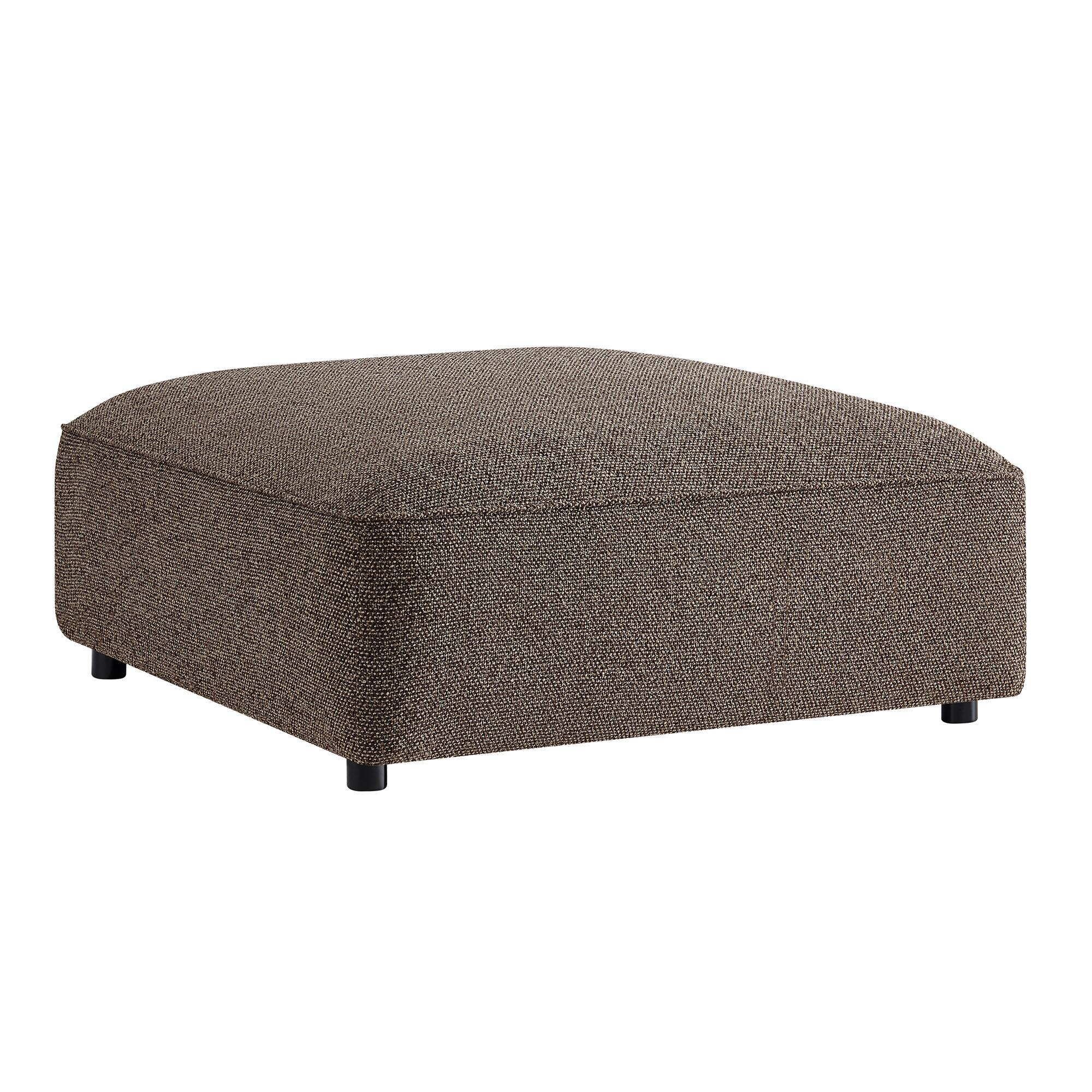 Angle. Modway - Auren Lattice Bouclé Upholstered Ottoman by Modway - Earth.