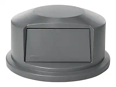Front. Brute - Rubbermaid BRUTE Outdoor Lid Polyethylene, 44 Gal. - Gray.