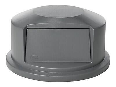 Front. Brute - Rubbermaid BRUTE Outdoor Lid Polyethylene, 44 Gal. - Gray.
