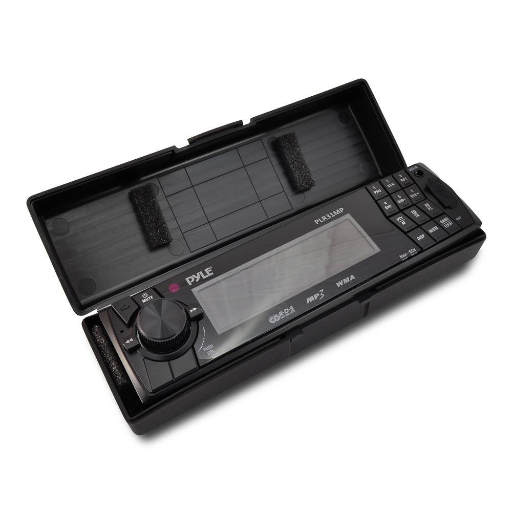PYLE PLR31MP WMA MP3 CORDS RDS & 3 NP VEA F & 5 D. SN & RTE AXRO W LOD WOOE DEP SCH Nv PUSH SEL