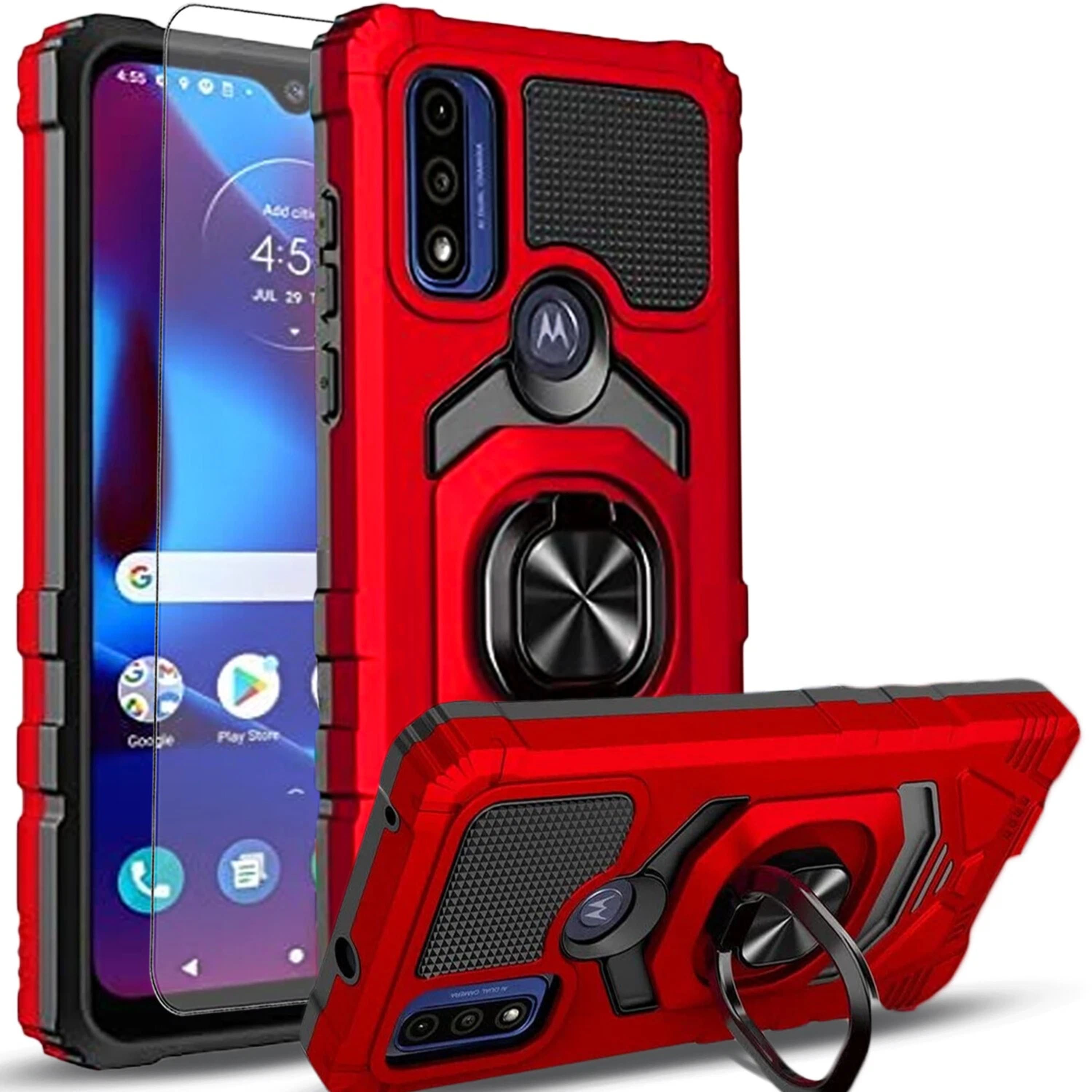 Kitcheniva - Heavy-Duty Full-Body Cover For Motorola Moto G Power 5G 2023 - Red