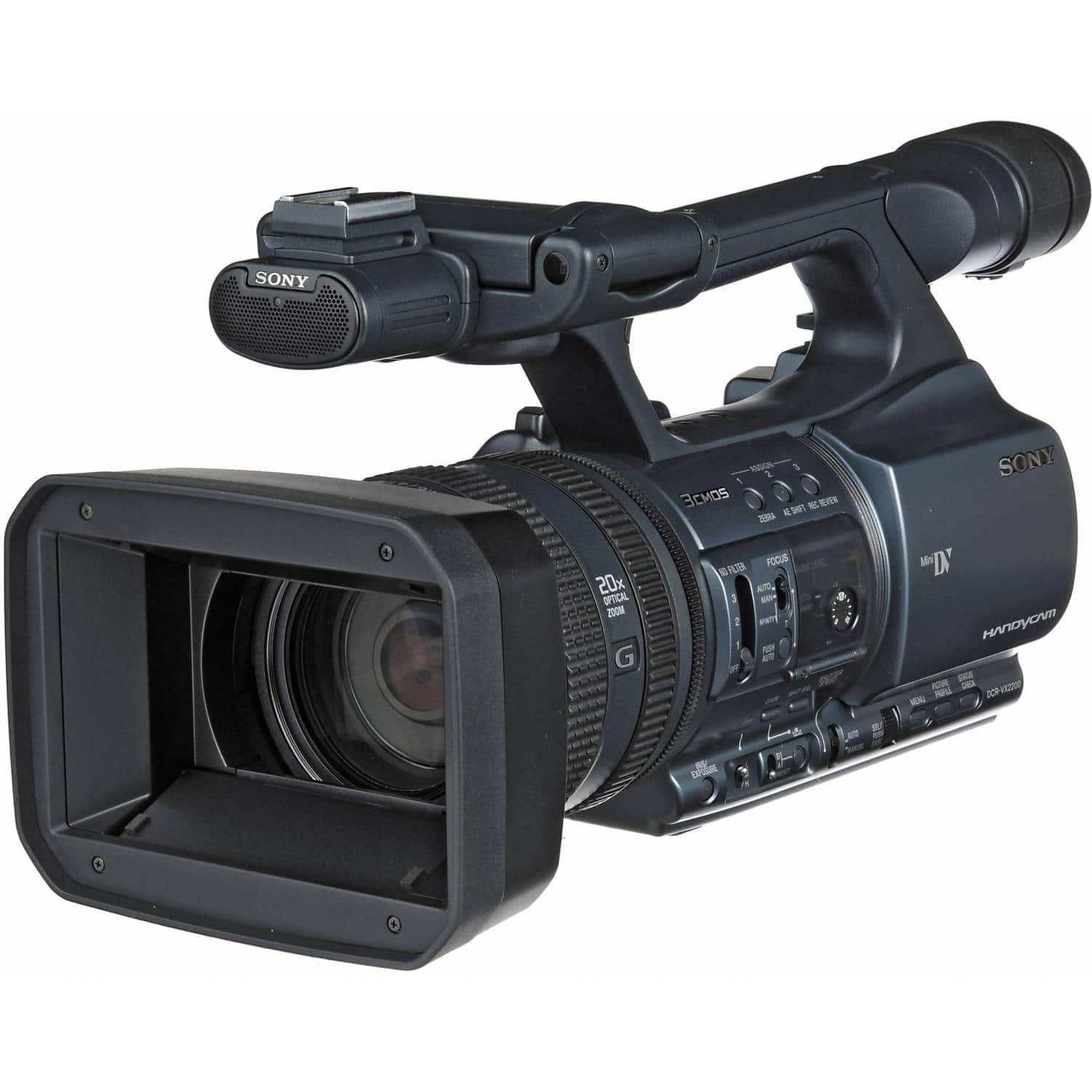 Sony - Handycam DCR-VX2200E Camcorder Black PAL - Black