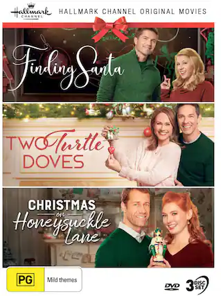 Front. Hallmark Christmas Coll 24: Finding Santa / Two Turtle Doves / Christmas On Honeysuckle Lane - - DVD.