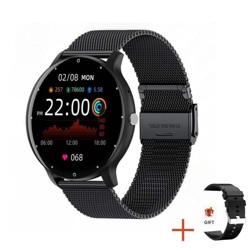 YONWAY - 1.28" HD Smart Watch, Fitness Tracker Watch with Bluetooth Calling, Heart Rate and Sleep Monitor for iPhone & Android - Black - (2025)
