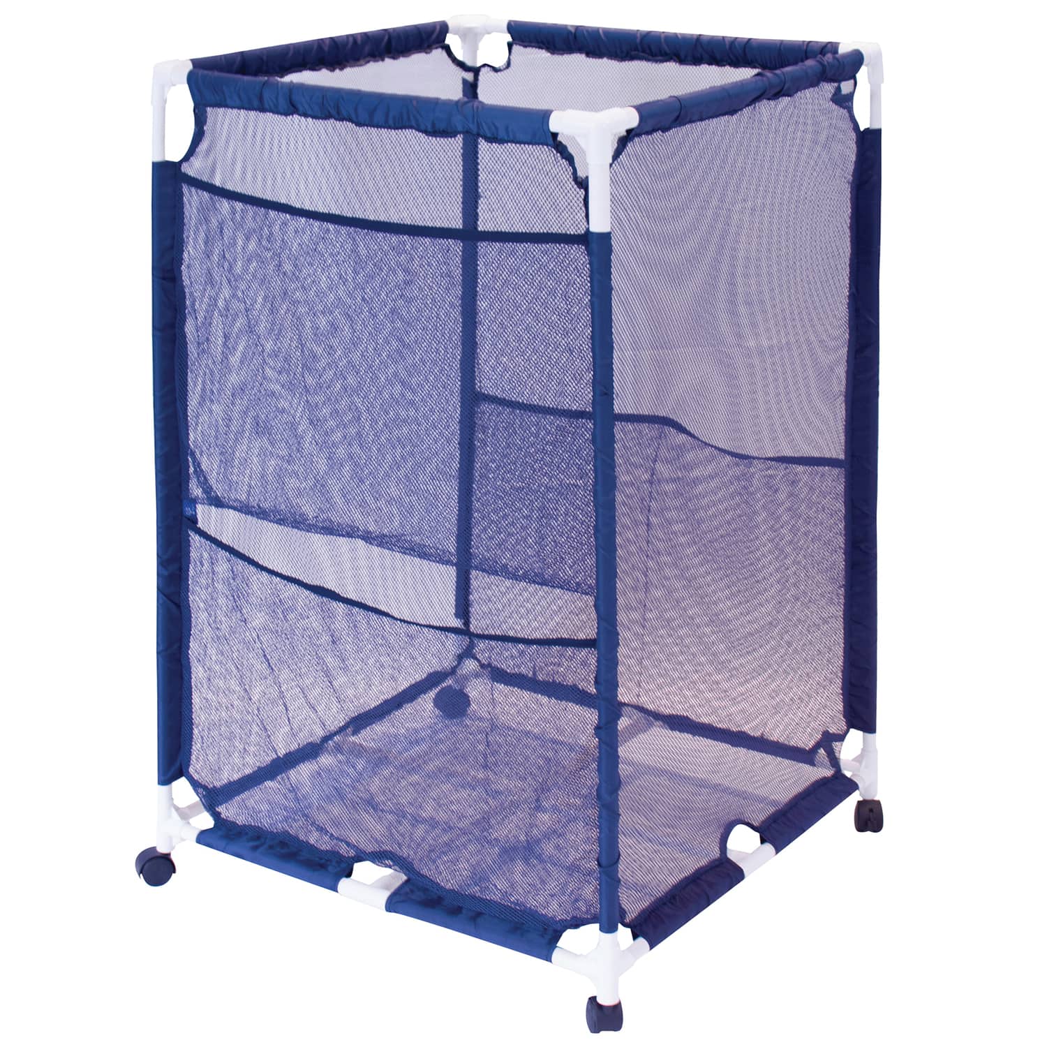 Pool Bins - Pool Storage Mesh Rolling Organizer, Large, 25.4" x 25.4" x 40", PB-M200
